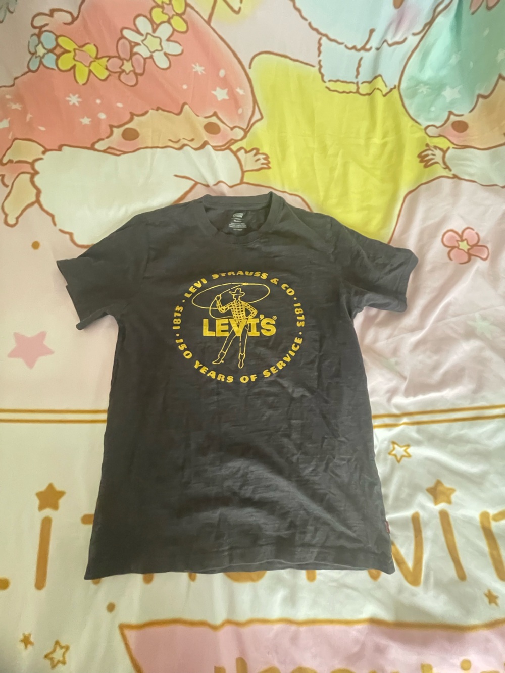 Levi's Black Tee with Subtle Yellow Tag